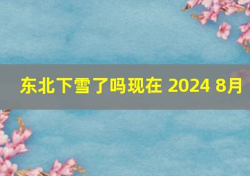 东北下雪了吗现在 2024 8月